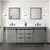 Lexora  LVM84DH310 Marsyas 84 in W x 22 in D Ash Grey Double Bath Vanity, Cultured Marble Countertop and 34 in Mirrors