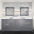 Lexora LVD84DB311 Dukes 84 in. W Dark Grey Double Sink Vanity Cabinet, Cultured Marble Top, Faucet Set, and 34 in. Mirrors