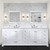 Lexora  LVD84DA311 Dukes 84 in. W x 22 in. D White Double Bath Vanity, Cultured Marble Top, Faucet Set, and 34 in. Mirrors