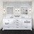 Lexora LVD84DA311 Dukes 84 in. W White Double Sink Vanity Cabinet, Cultured Marble Top, Faucet Set, and 34 in. Mirrors Lexora LVD84DA311 Dukes 84 in. W White Double Sink Vanity Cabinet, Cultured Marble Top, Faucet Set, and 34 in. Mirrors