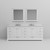 Lexora LVD84DA311 Dukes 84 in. W White Double Sink Vanity Cabinet, Cultured Marble Top, Faucet Set, and 34 in. Mirrors