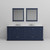 Lexora LVD84DE311 Dukes 84 in. W Navy Blue Double Sink Vanity Cabinet, Cultured Marble Top, Faucet Set, and 34 in. Mirrors