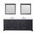 Lexora LVD84DG311 Dukes 84 in. W Espresso Double Sink Vanity Cabinet, Cultured Marble Top, Faucet Set, and 34 in. Mirrors
