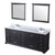 Lexora LVD84DG311 Dukes 84 in. W Espresso Double Sink Vanity Cabinet, Cultured Marble Top, Faucet Set, and 34 in. Mirrors