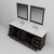 Lexora LVD84DG311 Dukes 84 in. W Espresso Double Sink Vanity Cabinet, Cultured Marble Top, Faucet Set, and 34 in. Mirrors
