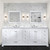 Lexora LVD84DA101 Dukes 84 in. W White Double Sink Vanity Cabinet, Carrara Marble Top, and Faucet Set