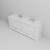 Lexora LVD84DA101 Dukes 84 in. W White Double Sink Vanity Cabinet, Carrara Marble Top, and Faucet Set