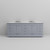 Lexora Dukes 84 in. W Dark Grey Double Sink Vanity Cabinet, Carrara Marble Top, and Faucet Set