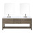 Lexora LVN84DR111 Norwalk 84 inch W Grey Oak Double Sink Vanity Cabinet, Carrara Marble Top, Faucet Set, and 36 in Mirrors