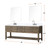 Lexora LVN84DR111 Norwalk 84 inch W Grey Oak Double Sink Vanity Cabinet, Carrara Marble Top, Faucet Set, and 36 in Mirrors