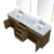 Lexora  LVA84DR111 Abbey 84 in W x 22 in D Grey Oak Double Bath Vanity, Carrara Marble Top, Faucet Set, and 36 in Mirrors