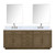 Lexora LVA84DR111 Abbey 84 inch W Grey Oak Double Sink Vanity Cabinet, Carrara Marble Top, Faucet Set, and 36 in Mirrors