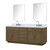 Lexora LVA84DR111 Abbey 84 inch W Grey Oak Double Sink Vanity Cabinet, Carrara Marble Top, Faucet Set, and 36 in Mirrors