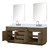 Lexora LVA84DR111 Abbey 84 inch W Grey Oak Double Sink Vanity Cabinet, Carrara Marble Top, Faucet Set, and 36 in Mirrors