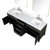 Lexora LVL84DJ111 Laurel 84 inch W Black Oak Double Sink Vanity Cabinet, Carrara Marble Top, Faucet Set, and 36 in Mirrors