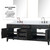 Lexora Laurel 84 inch W Black Oak Double Sink Vanity Cabinet, Carrara Marble Top, Faucet Set, and 36 in Mirrors