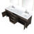 Lexora  LVL84DK111 Laurel 84 in W x 22 in D Brown Oak Double Bath Vanity, Carrara Marble Top, Faucet Set, and 36 in Mirrors