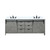 Lexora  LVM84DH301 Marsyas 84 in W x 22 in D Ash Grey Double Bath Vanity, Cultured Marble Countertop and Faucet Set