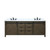 Lexora LVM84DK201 Marsyas 84 inch W Rustic Brown Double Sink Vanity Cabinet, White Quartz Countertop and Faucet Set