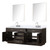 Lexora LVA84DK111 Abbey 84 inch W Brown Oak Double Sink Vanity Cabinet, Carrara Marble Top, Faucet Set, and 36 in Mirrors