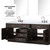 Lexora Abbey 84 inch W Brown Oak Double Sink Vanity Cabinet, Carrara Marble Top, Faucet Set, and 36 in Mirrors