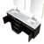 Lexora Abbey 84 inch W Black Oak Double Sink Vanity Cabinet, Carrara Marble Top, Faucet Set, and 36 in Mirrors