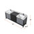 Lexora Zilara 84 inch W Black and Grey Double Sink Vanity Cabinet, Castle Grey Marble Top and Gun Metal Faucet Set