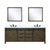Lexora LVM84DK311 Marsyas 84 inch W Rustic Brown Double Sink Vanity Cabinet, Cultured Marble Countertop, Faucet Set and 34 in Mirrors