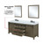 Lexora LVM84DK311 Marsyas 84 inch W Rustic Brown Double Sink Vanity Cabinet, Cultured Marble Countertop, Faucet Set and 34 in Mirrors