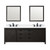 Lexora LVM84DC311 Marsyas 84 inch W Brown Double Sink Vanity Cabinet, Cultured Marble Countertop, Faucet Set and 34 in Mirrors