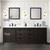 Lexora LVM84DC311 Marsyas 84 inch W Brown Double Sink Vanity Cabinet, Cultured Marble Countertop, Faucet Set and 34 in Mirrors