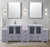 Lexora LVV96D30B601 Volez 96 inch W Dark Grey Double Sink Vanity Cabinet with Side Cabinets, White Ceramic Top, and Faucet Set