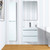 Vanity Art VA6024WL 24" LED Lighted Wall Hung Single Sink Bathroom Vanity With Resin Top - White