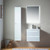 Vanity Art VA6024WL 24" LED Lighted Wall Hung Single Sink Bathroom Vanity With Resin Top - White