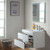 Vanity Art VA6036WL 36 Inch LED Lighted Wall Hung Single Sink Bathroom Vanity With Resin Top - White