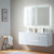 Vanity Art VA6060DWL 60 Inch LED Lighted Wall Hung Double Sink Bathroom Vanity With Resin Top - White