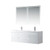 Vanity Art 60 Inch LED Lighted Wall Hung Double Sink Bathroom Vanity With Resin Top - White - VA6060DWL