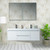 Vanity Art VA6060DWL 60 Inch LED Lighted Wall Hung Double Sink Bathroom Vanity With Resin Top - White