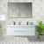 Vanity Art VA6060DWL 60 Inch LED Lighted Wall Hung Double Sink Bathroom Vanity With Resin Top - White