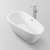 Vanity Art  VA6515-L-TG 67" x 32" Freestanding Acrylic Soaking Bathtub - White/Titanium Gold Trim