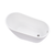 Vanity Art  VA6522-L-BN 67" x 32" Freestanding Acrylic Soaking Bathtub - White/Brushed Nickel Trim