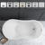 Vanity Art  VA6525-BN 54" x 28" Freestanding Acrylic Soaking Bathtub - White/Brushed Nickel Trim