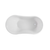 Vanity Art VA6525-PW 54" x 28" Freestanding Acrylic Soaking Bathtub - Pure White