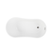 Vanity Art VA6531-BN 55" x 28" Freestanding Acrylic Soaking Bathtub - White/Brushed Nickel Trim