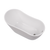 Vanity Art 55" x 28" Freestanding Acrylic Soaking Bathtub - White/Brushed Nickel Trim - VA6531-BN