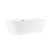 Vanity Art  VA6814-L-BN 67" x 32" Freestanding Acrylic Soaking Bathtub - White/Brushed Nickel Trim