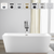 Vanity Art  VA6814-L-BN 67" x 32" Freestanding Acrylic Soaking Bathtub - White/Brushed Nickel Trim