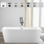 Vanity Art VA6814-S-BN 59" x 30" Freestanding Acrylic Soaking Bathtub - White/Brushed Nickel Trim