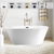 Vanity Art VA6815-NLW-ORB 67.3 x 32 Freestanding Acrylic Soaking Bathtub - White/Oil Rubbed Bronze Trim