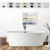 Vanity Art  VA6815-S-MB 59" x 30" Freestanding Acrylic Soaking Bathtub - White/Matte Black Trim